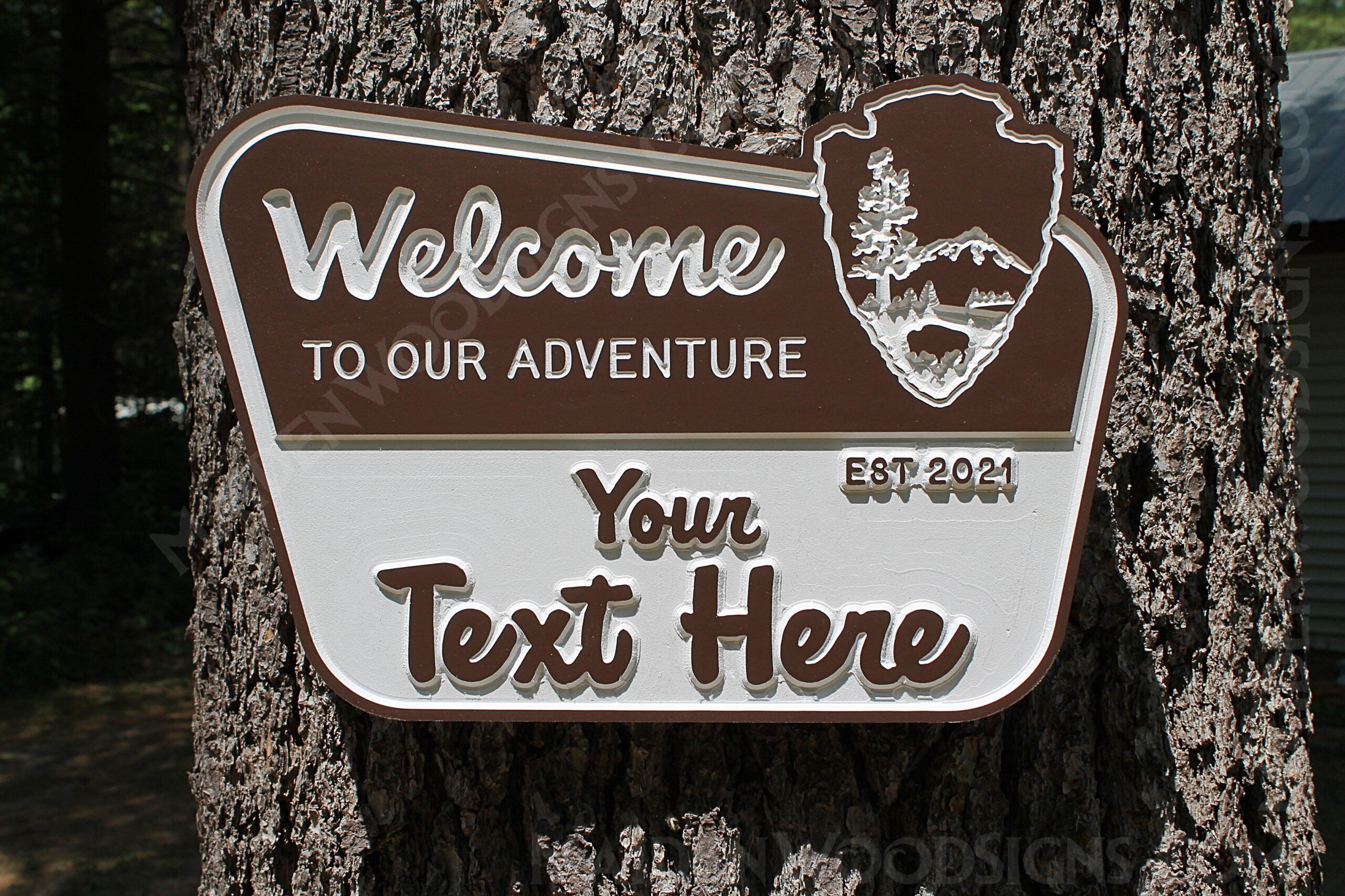 National Park-themed Custom PVC Sign with Arrowhead |  indoor | outdoor