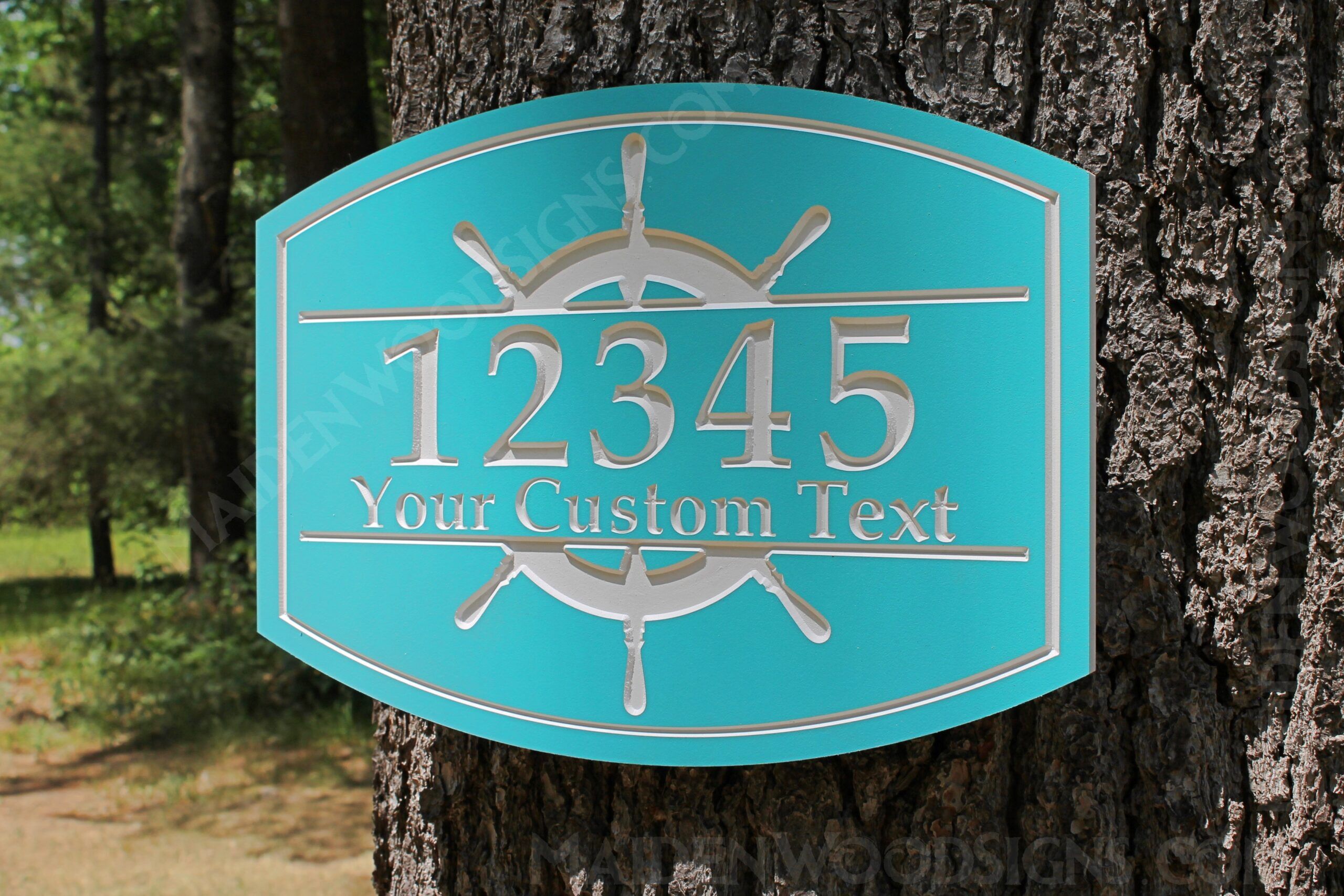 Helm Address Sign Personalized PVC  |  indoor | outdoor